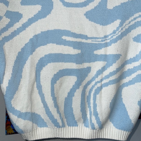 Forever 21 knit Star blue and white Cardigan Short Sleeve - Picture 4 of 4